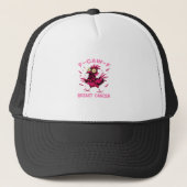 Funny Chicken F-Caw-F Breast Cancer Awareness Vint Trucker Pet (Voorkant)