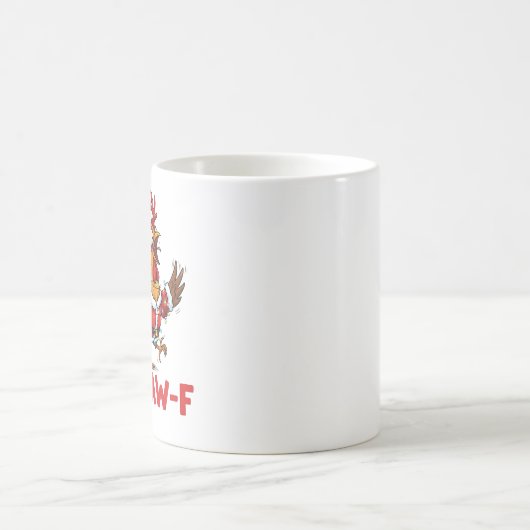 Funny Chicken F-Caw-F Mug Koffiemok (Center)