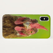 Funny Chicken Face over Groen Case-Mate iPhone Case (Achterkant (horizontaal))