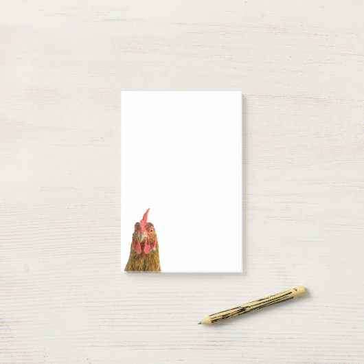 Funny Chicken Face Post-it® Notes (Op bureau)