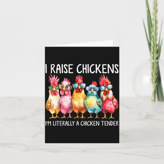 Funny Chicken Farmer Gift – I Raise Chickens Humor Kaart (Voorkant)