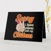 Funny Chicken Farmer Sorry dat ik plannen heb met  Kaart (Gele Bloem)