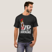 Funny Chicken Farmer voor Mannen T-shirt (Voorkant volledig)