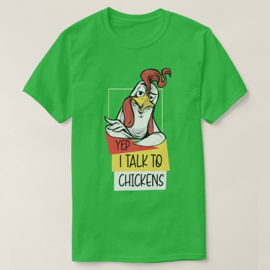 Funny Chicken Farmer voor Mannen T-shirt (Design voorkant)