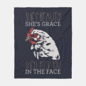 Funny Chicken Farmer Ze is Grace Beauty Fleece Deken (Voorkant)