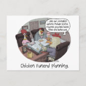 Funny Chicken Funeral Planning met schattige kippe Briefkaart (Voorkant)