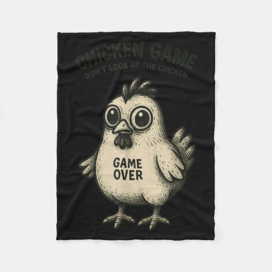 Funny Chicken Game Graphic Tee Men Women Teens Boy Fleece Deken (Voorkant)