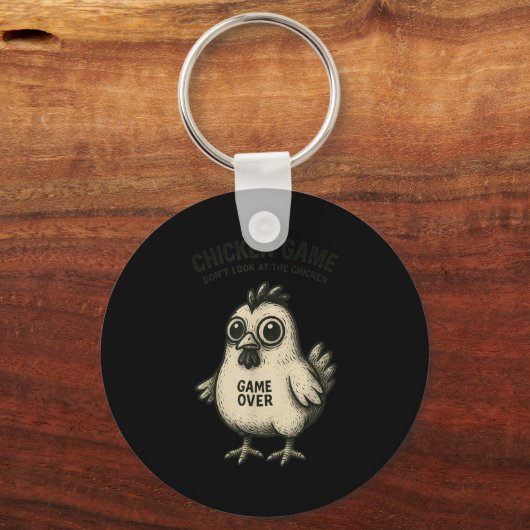 Funny Chicken Game Graphic Tee Men Women Teens Boy Sleutelhanger (Voorkant)