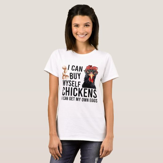 Funny Chicken Gezegde T-shirt (Voorkant volledig)