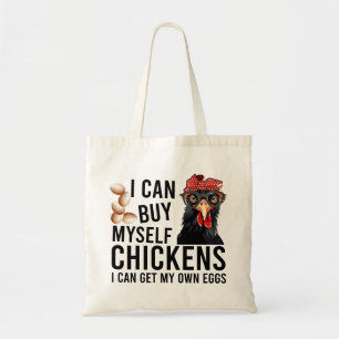 Funny Chicken Gezegde Tote Bag