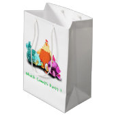 Funny Chicken Gift Bag - Aangepaste tekst Medium Cadeauzakje (Achterkant Gekanteld)
