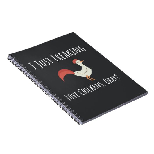 Funny Chicken Gifts Humor Hilarious Joke Humorous Notitieboek (Rechterzijde)