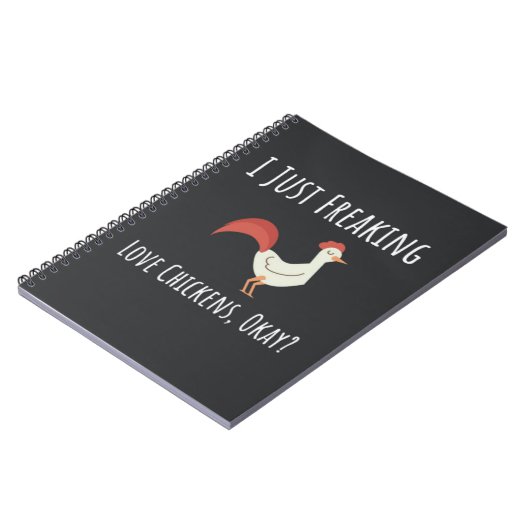 Funny Chicken Gifts Humor Hilarious Joke Humorous Notitieboek (Linkerzijde)