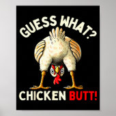 Funny Chicken Graphic Tee Men Women Kids Chicken B Poster (Voorkant)