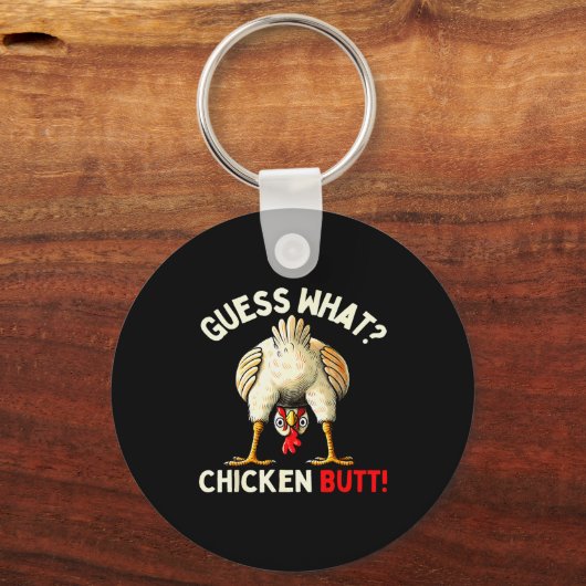 Funny Chicken Graphic Tee Men Women Kids Chicken B Sleutelhanger (Voorkant)