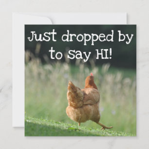 Funny Chicken Hallo Quotes say Hi Cute Boerderij A Kaart