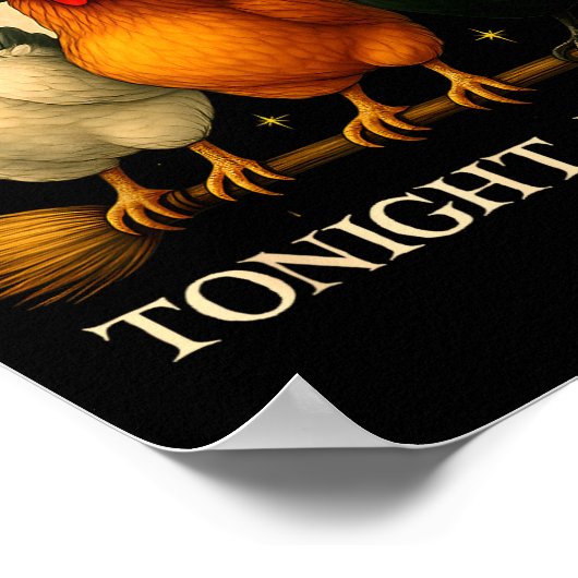 Funny Chicken Halloween Costume Tonight We Fly Sok Poster (Hoek)