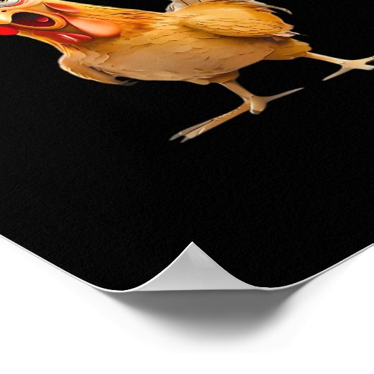 Funny Chicken Humor F-Caw-F  Poster (Hoek)