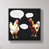 Funny Chicken Humor Hens Joke Novelty Canvas Afdruk (Voorkant)