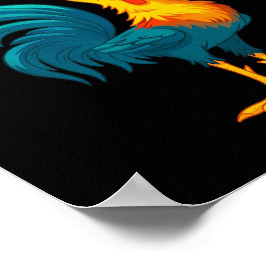 Funny Chicken Humor Quote Rooster Meme Caw F  Poster (Hoek)