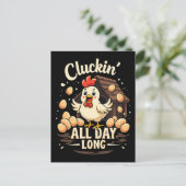 Funny Chicken Humor Rustic Boerderij Life Sierkuss Briefkaart (Staand voorkant)