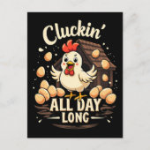 Funny Chicken Humor Rustic Boerderij Life Sierkuss Briefkaart (Voorkant)