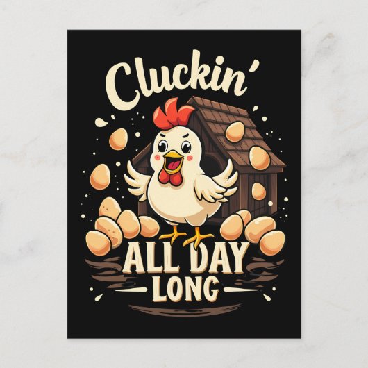 Funny Chicken Humor Rustic Boerderij Life Sierkuss Briefkaart (Voorkant)