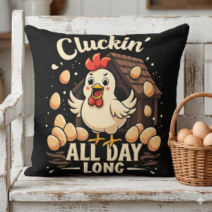 Funny Chicken Humor Rustic Boerderij Life Sierkuss Kussen