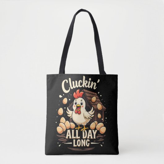 Funny Chicken Humor Rustic Boerderij Life Sierkuss Tote Bag (Voorkant)