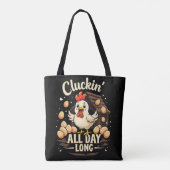 Funny Chicken Humor Rustic Boerderij Life Sierkuss Tote Bag (Achterkant)