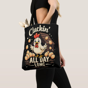 Funny Chicken Humor Rustic Boerderij Life Sierkuss Tote Bag