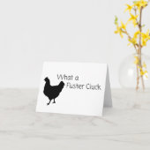 Funny Chicken Humor: Wat een Fuster Cluck? BLANCO Kaart (Gele Bloem)