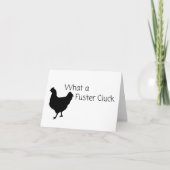 Funny Chicken Humor: Wat een Fuster Cluck? BLANCO Kaart (Voorkant)