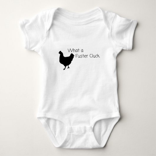 Funny Chicken Humor: Wat een Fuster Cluck? Romper (Voorkant)