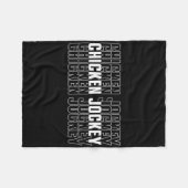Funny Chicken Jockey Stacked Repeat Font Fun Gag M Fleece Deken (Voorkant (Horizontaal))