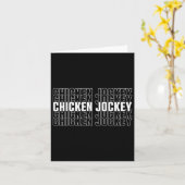 Funny Chicken Jockey Stacked Repeat Font Fun Gag M Kaart (Gele Bloem)