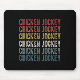 Funny Chicken Jockey Stacked Repeat Font Fun Gag M Muismat