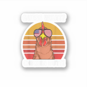 Funny Chicken Joke Raad eens wat kip Butt Sticker