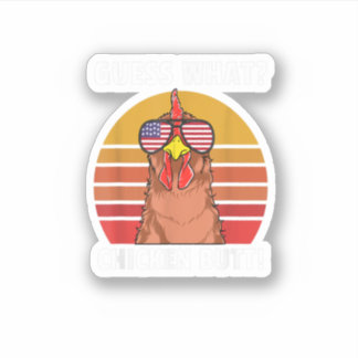Funny Chicken Joke Raad eens wat kip Butt Sticker