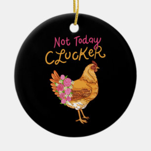 Funny Chicken Keramisch Ornament