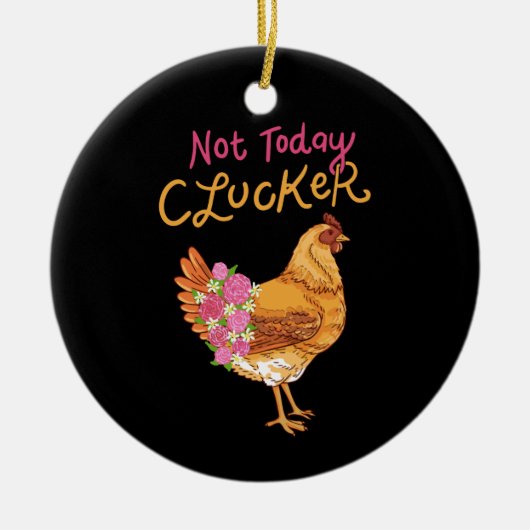 Funny Chicken Keramisch Ornament (Voorkant)