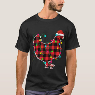 Funny Chicken Kerstboom Red Pset Xmas Animal T-shirt