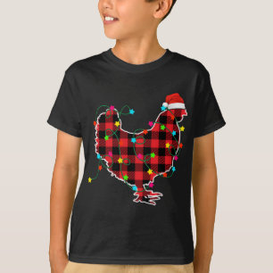 Funny Chicken Kerstboom Red Pset Xmas Animal T-shirt