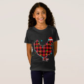 Funny Chicken Kerstboom Red Pset Xmas Animal T-shirt (Voorkant volledig)
