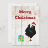 Funny Chicken Kerstfeestay-kaart (Voorkant)