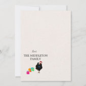 Funny Chicken Kerstfeestay-kaart (Achterkant)