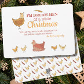 Funny Chicken Kerstfeestay-kaart Feestdagenkaart