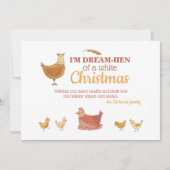 Funny Chicken Kerstfoto Feestdagenkaart (Voorkant)