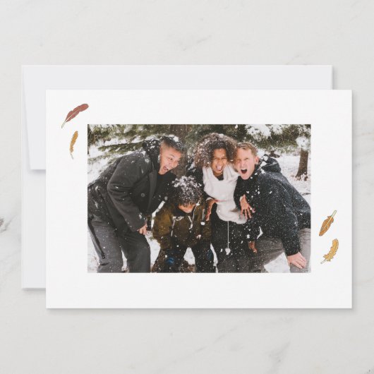 Funny Chicken Kerstfoto Feestdagenkaart (Achterkant)