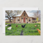 Funny Chicken kerstfoto Holiday Card Feestdagenkaart (Achterkant)